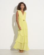 DRESS MAXI CHIFFON TIERED - Image 10