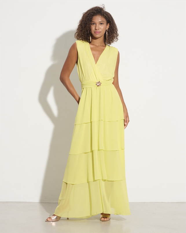 79122.jpg DRESS MAXI CHIFFON TIERED - Image 1