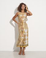 MIDI DRESS SATIN PRINTED - Image 2