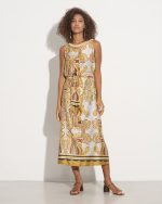 MIDI DRESS SATIN PRINTED - Image 6