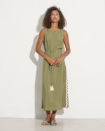 LONG DRESS CONTRAST SIDE - Image 3