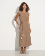 LONG DRESS CONTRAST SIDE - Image 7