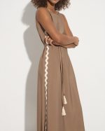 LONG DRESS CONTRAST SIDE - Image 8