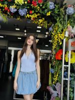 MINI JEAN BALLOON SKIRT - Image 2