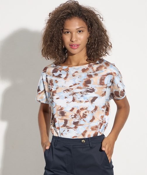 BLOUSE SATIN PRINTED