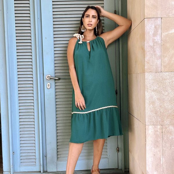 BOHO HALTER DRESS