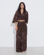 TROUSER PRINTED PLEATED