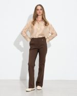 TROUSER COTTON FLARED LEG