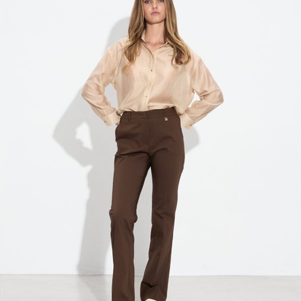 TROUSER COTTON FLARED LEG