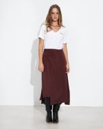 SKIRT TENCEL MIDI WRAP - Image 8