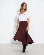 SKIRT TENCEL MIDI WRAP - Image 9