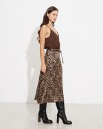 MIDI SKIRT SATIN ANIMAL PRINT - Image 3