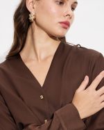 SHIRT SATIN V NECK - Image 10