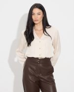 SHIRT SATIN V NECK - Image 12
