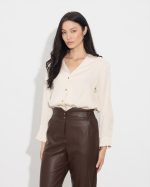 SHIRT SATIN V NECK - Image 13