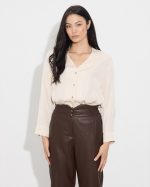 SHIRT SATIN V NECK - Image 15