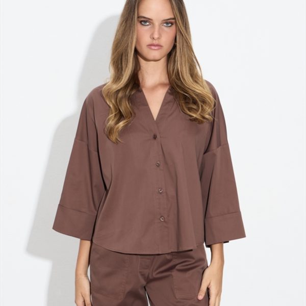 SHIRT COTTON THREE QUARTER SLEEVE
