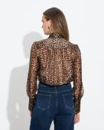 SHIRT TIE NECK ANIMAL PRINT - Image 6