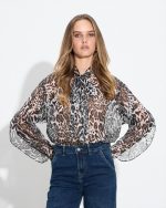 SHIRT CHIFFON ANIMAL PRINT