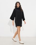 DRESS SHORT HIGH ROUND NECK - Image 7