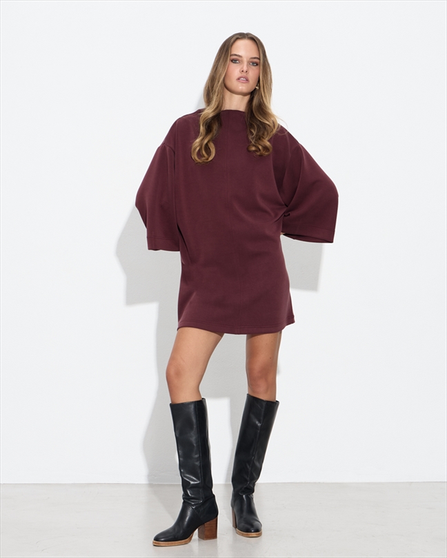 70017A.jpg DRESS SHORT HIGH ROUND NECK - Image 1