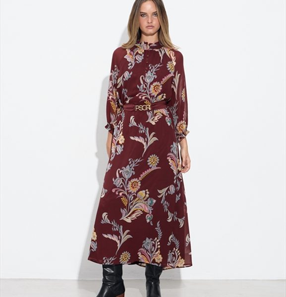 DRESS MIDI CHIFFON PRINTED