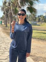 VELVET SWEATSHIRT LONG SLEEVE - Image 9