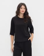 BLOUSE CONTRAST ON SLEEVE - Image 3