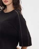 BLOUSE CONTRAST ON SLEEVE - Image 4