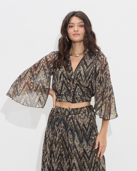 40079.jpg BLOUSE ZIG ZAG SHEER - Image 1