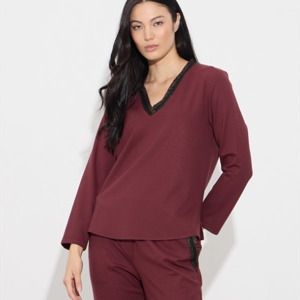 BLOUSE SCUBA V NECK