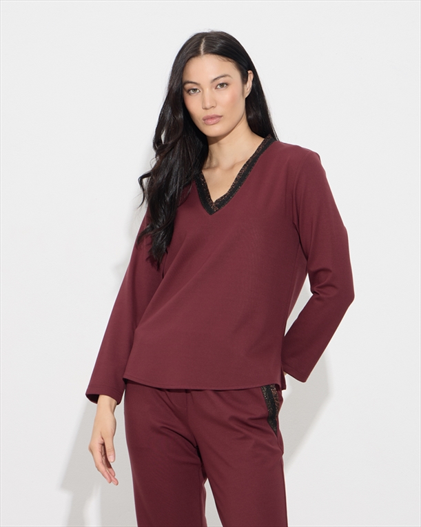 40099.jpg BLOUSE SCUBA V NECK - Image 1