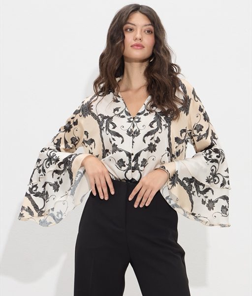 SHIRT PRINTED MAO V NECK