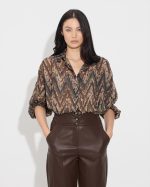 SHIRT CHIFFON ZIG ZAG