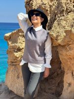KNIT SLEEVELESS WITH SHIRT - Image 4