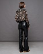 TROUSER ECO LEATHER FLARED LEG - Image 6