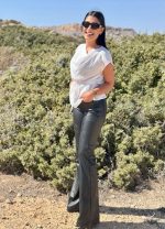 TROUSER ECO LEATHER FLARED LEG - Image 10