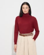 KNITTED SWEATER HIGH NECK