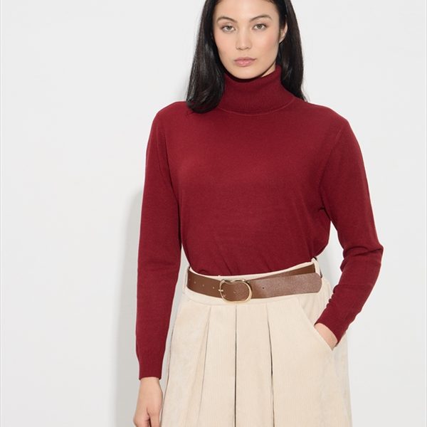 KNITTED SWEATER HIGH NECK