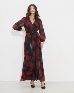 MAXI CHIFFON WRAP DRESS - Image 2