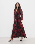 MAXI CHIFFON WRAP DRESS - Image 3