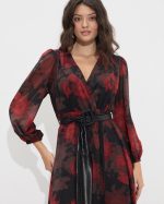 MAXI CHIFFON WRAP DRESS - Image 4