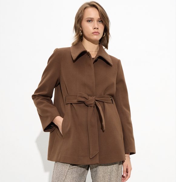 CARDIGAN COAT BELTED