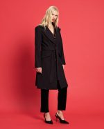 KNEE LONG DIAGONAL COAT - Image 4