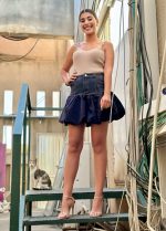 MINI JEAN SKIRT BALLOON
