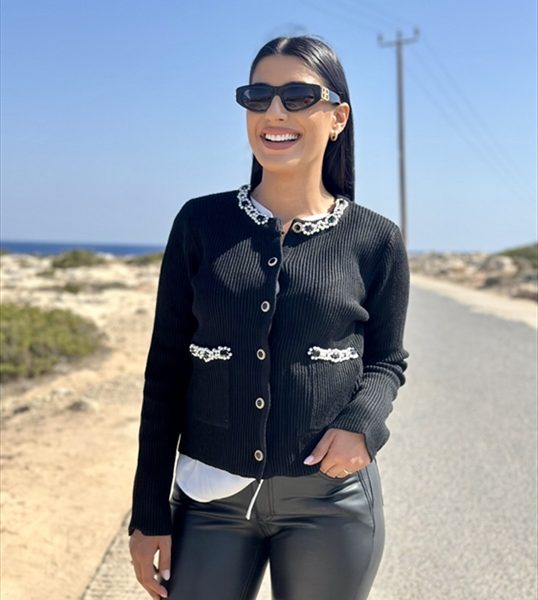 CROP CARDIGAN RIBBED