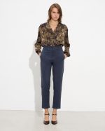 TROUSER COTTON HIGH WAIST