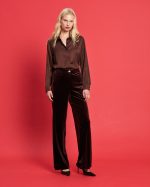 TROUSER VELVET WIDE LEG