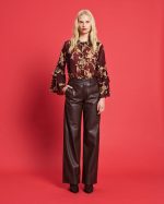 TROUSER WIDE LEG ECO LEATHER