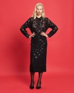 MIDI SKIRT LACE SEQUIN - Image 2